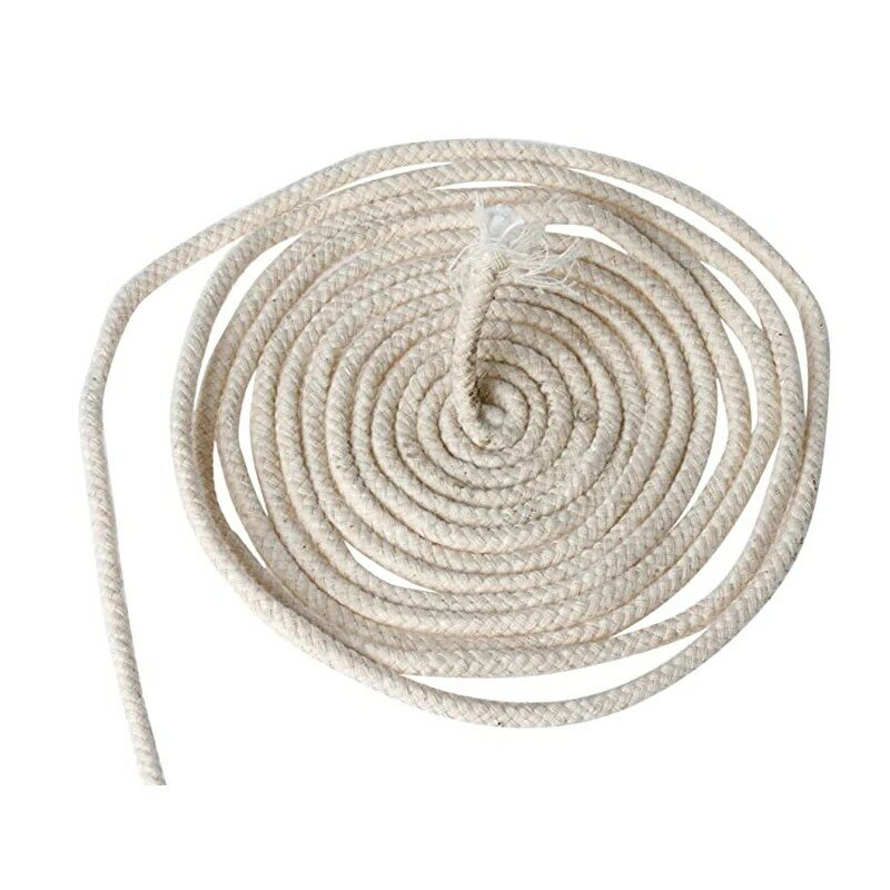 3/5/10m 2mm/3mm/4mm/5mm/6mm/8mm round wick cotton candle woven wick, kerosene wick burner for candle DIY and candle making