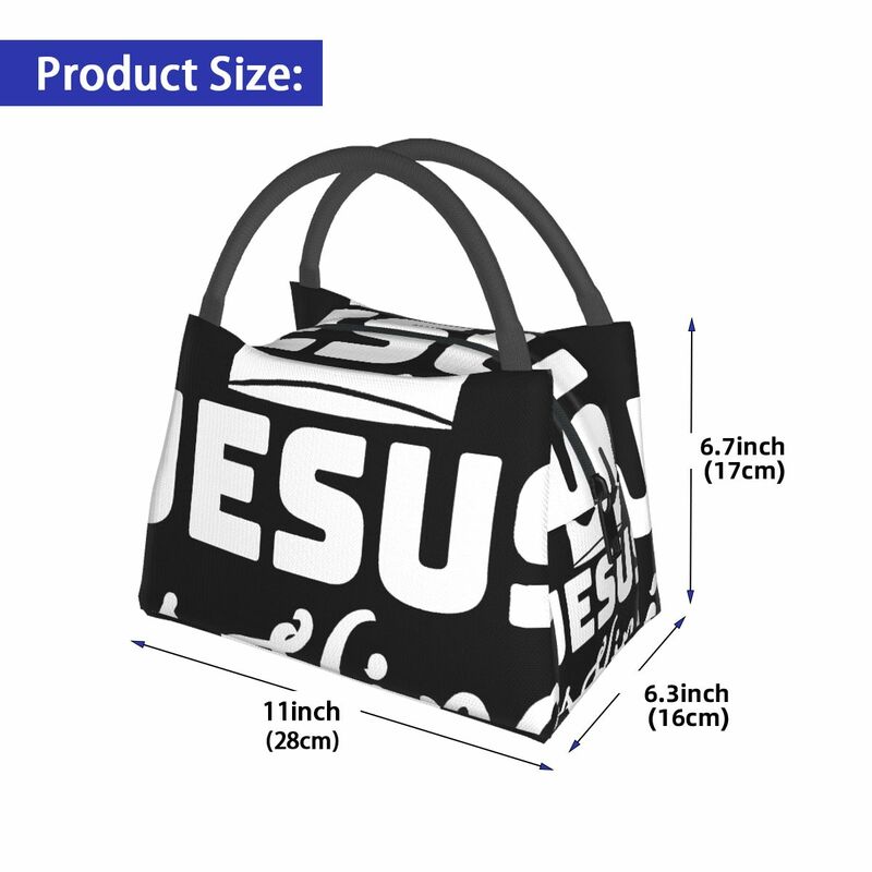 Jesus Is King-Sac isotherme portable pour bureau, sac isotherme pour aliments thermiques, récipient Pinic