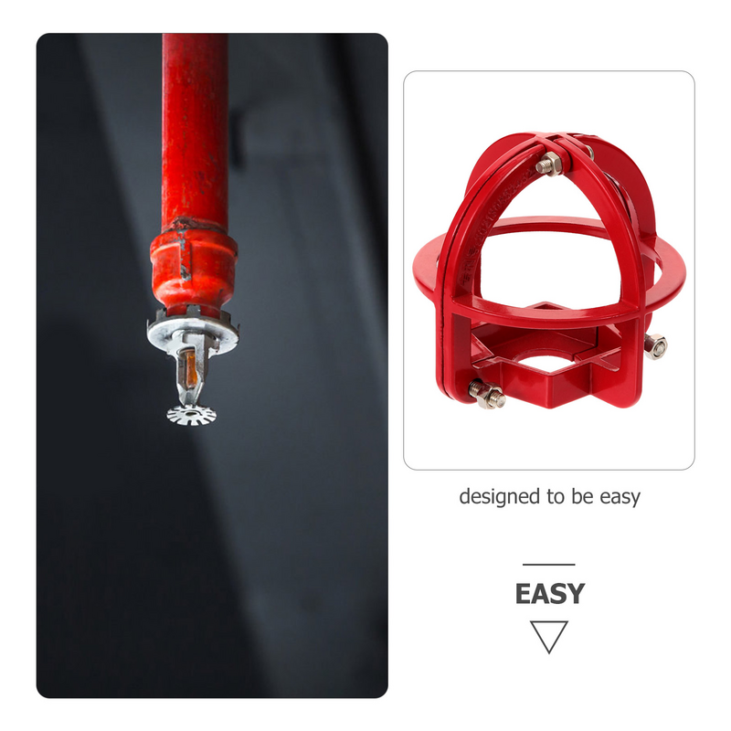 Sprinkler Head Protection Frame Guards Protector head smoke sensor protective cover frame Protective Fire Cover Red Covers