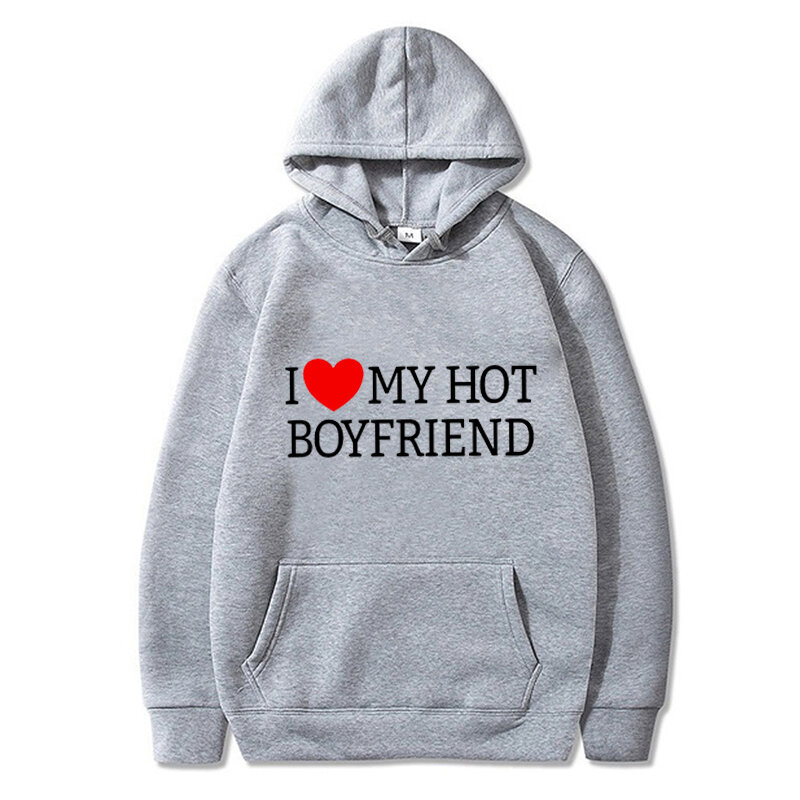 Худи с надписью «I Love My Boy» для мужчин и женщин, пуловер, модная Толстовка с длинным рукавом Y2k, уличная одежда, осень-зима
