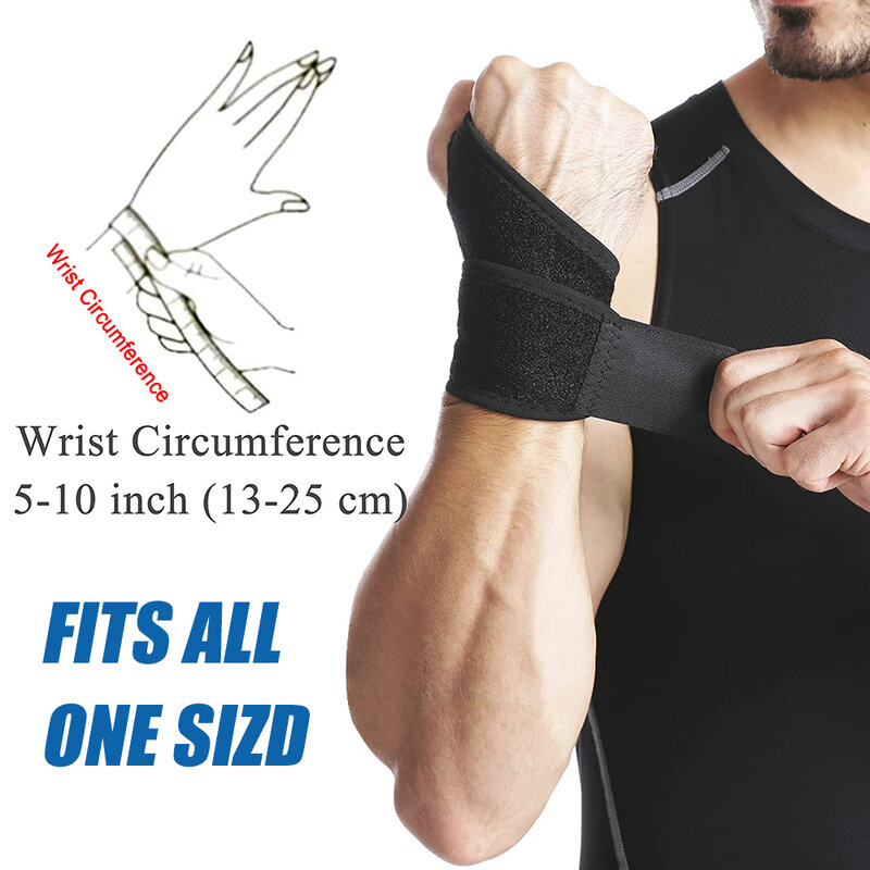 2 correias ajustáveis do apoio da tala do pulso da cinta de pulso dos esportes dos pces para a dor de pulso do weightlifiting, artrite do túnel do carpo, tendonite