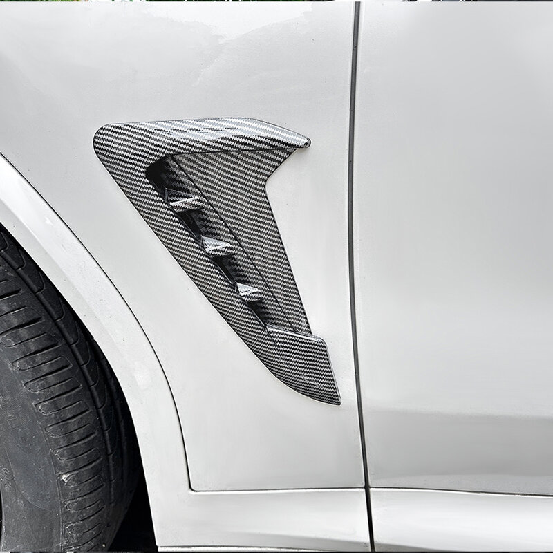 Paneles laterales de carrocería negra brillante, decoración de guardabarros para BMW X3 X4 G01 G02 M Sport 2018 + cubierta de alerón embellecedor, accesorios de coche, actualización