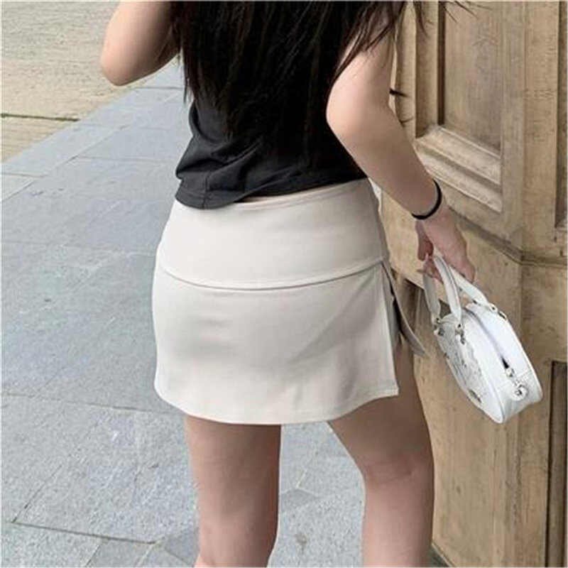 Krótka spódniczka dla kobiet letnie ubrania damskie 2024 spódnica ołówkowa y2k koreańska moda mikro spódnica japońska spódnice kawaii Mini split
