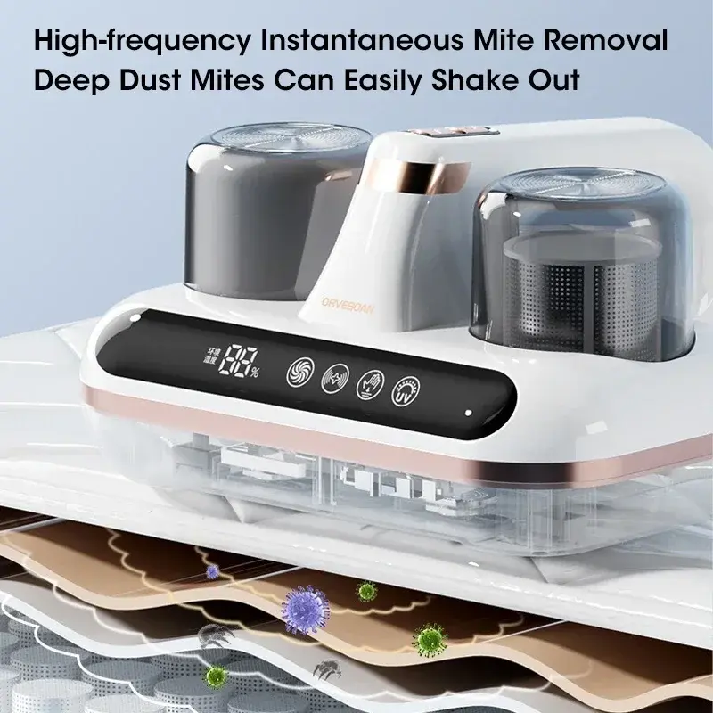 For Xiaomi 10000Pa UV New Mattress Vacuum Mite Remover Cordless Handheld Cleaner Suction For Home Cleaning Bed Pillows Sofa