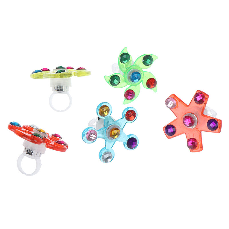 Light Up Spinning Ring antistress giocattoli per bambini bomboniere forniture