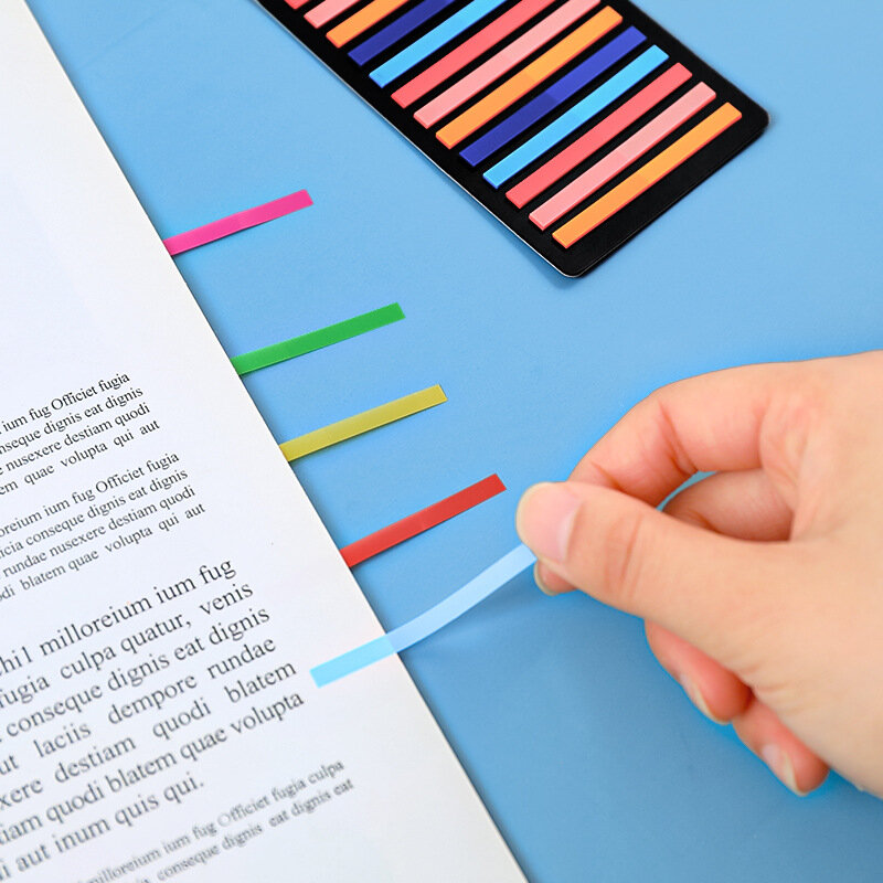 Journamm 300 arkuszy PET supercienkie notatnik indeksowy przezroczyste DIY znakowanie naklejki biuro szkolne fluorescencyjne uwaga przyklejony