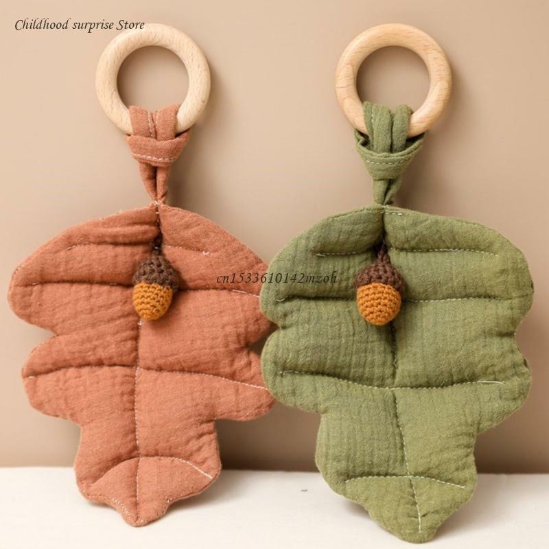 Leaf Mobile Rattle Bed Soft Rattle Toy Baby Crib Nursery Room Hanging Decor Dropship