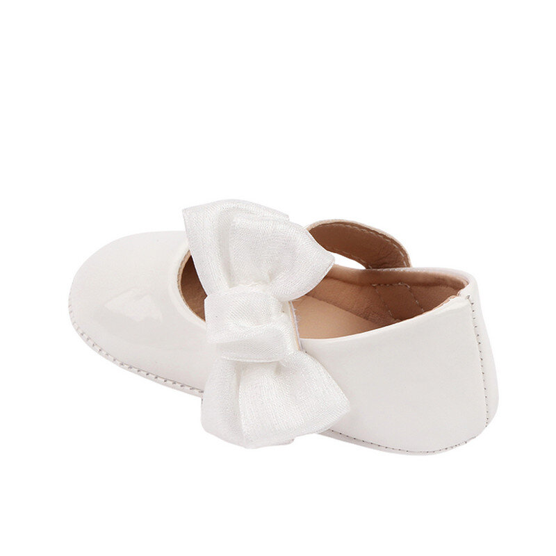 Baby Girls Cute Moccasinss Soft Sole Bowknot PU Leather Flats Shoes First Walkers Non-Slip Spring Autumn Princess Shoes