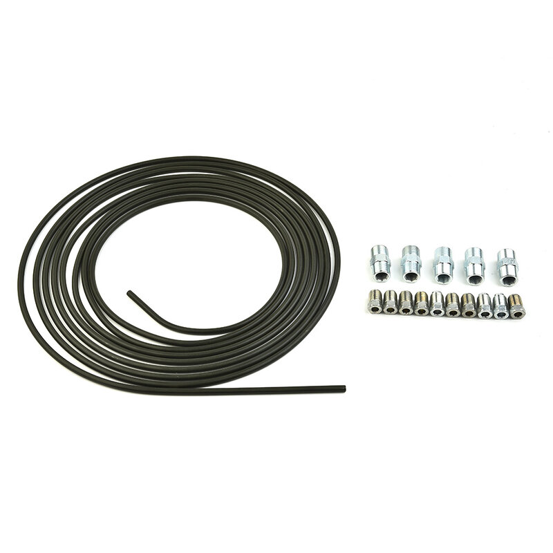 Plastic-coated Prevent Brake Failure with this Steel Brake Line Set 5 Meter in Length 10 Fittings 5 Connectors