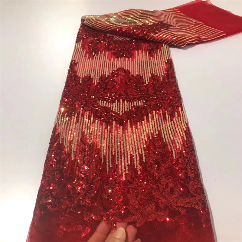 Африканские кружевные ткани для Vestidos, французское женское вышитое Тюлевое нигерийское платье 2024 высокого качества JL1107