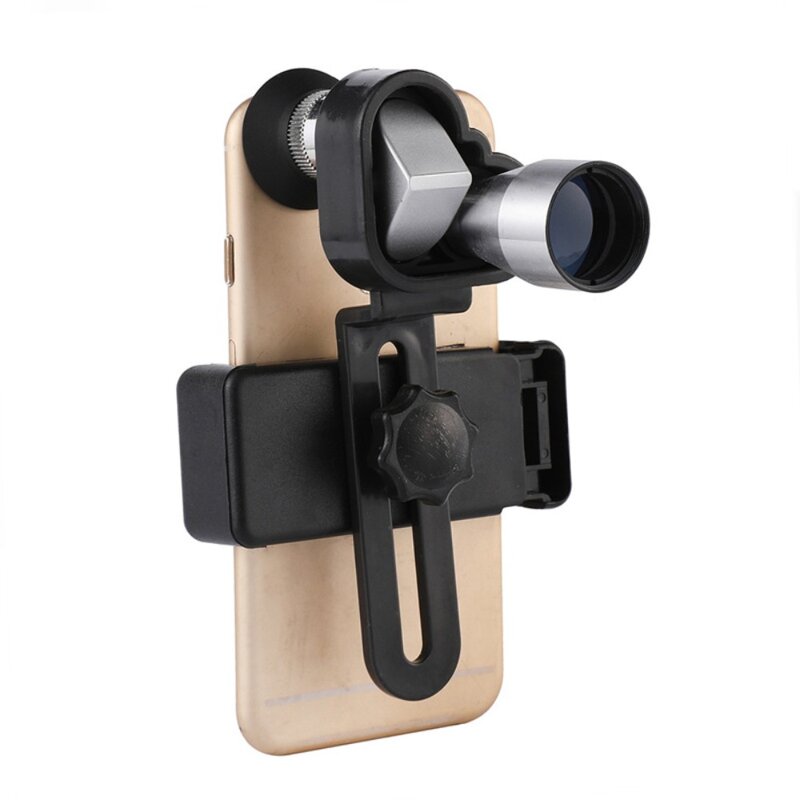 Telescópio monocular liga impermeável com suporte do telefone móvel, mini monocular com visão noturna, melhor para caminhadas e camping, 8x20