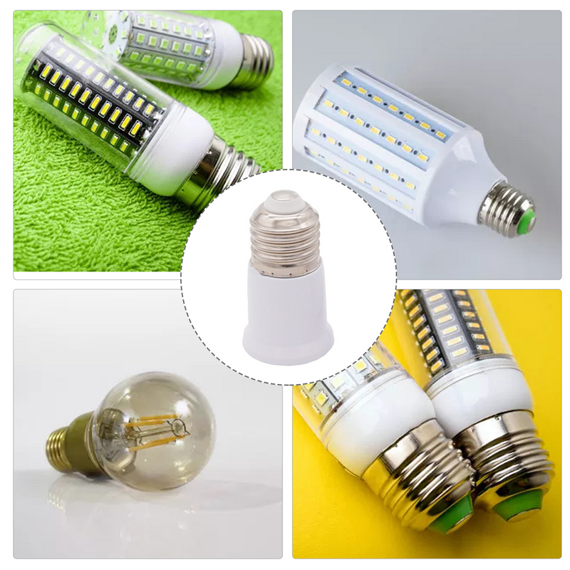 Adaptor soket konversi bola lampu LED, 10 buah E27 sampai E27