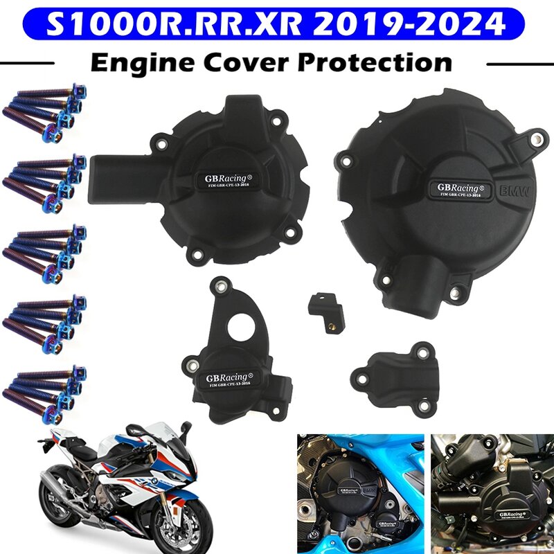 Hurcycles-GB Racing Engine Cover, Protection Case, BMW M.S1000RR 19-23, M.S1000R 21-24, S1000Poly 20-24 GBRacing Engine Covers