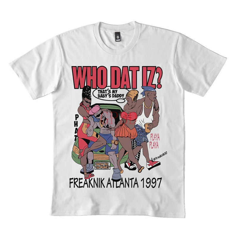 Camiseta Vintage de Freaknik Who Dat Is atlanta-1997, S-4XL