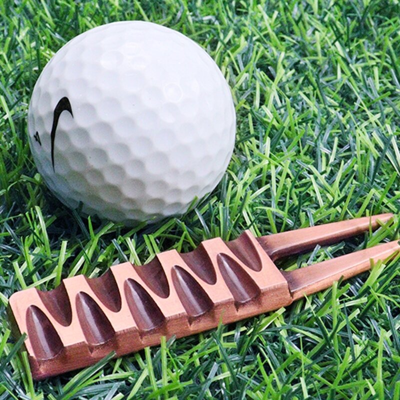 Golf Divot & Marker Tool, Golf Divot Tool Golfbal Marker, Zinklegering Golf Divot Tool Groen Gazon Reparatie Hooivork Tool