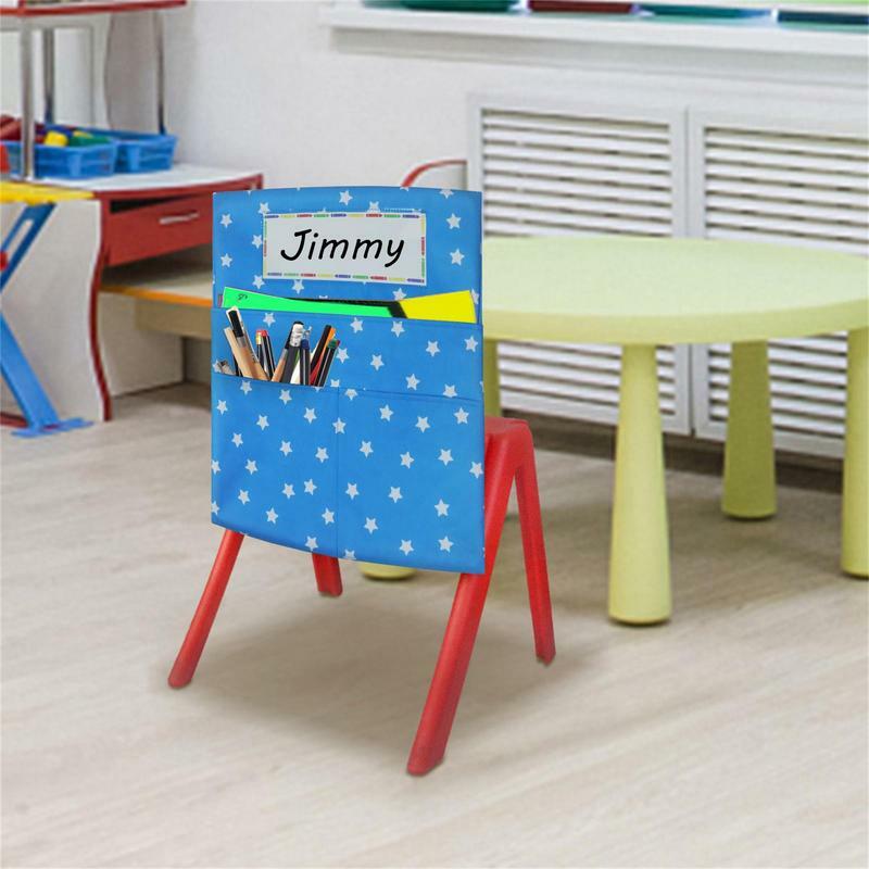Borsa per sedia da scuola Star Cute Chair Pocket Universal Large Capacity Anti Fade salvaspazio Anti Fade Chair Organizer 3 colori per