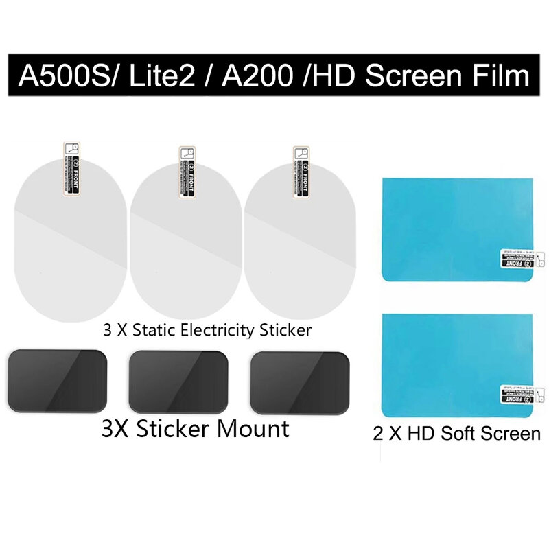 Filme adesivo estático e adesivos, Conjunto acessório para 70mai Pro Plus A500S Lite2 A200
