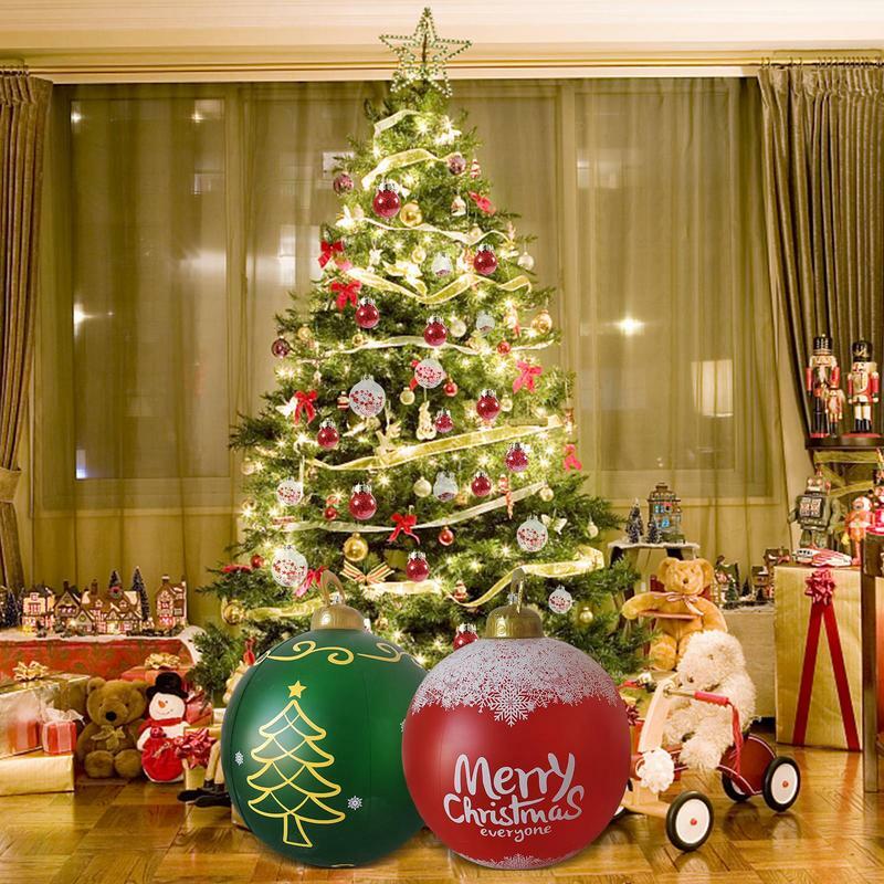 공기 주입식 크리스마스 공, 60cm 산타 클로스 공, 방수, 대형 다용도 베란다 안뜰 장식품