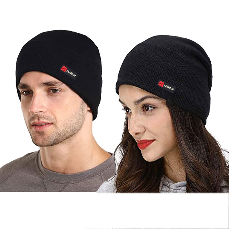 男性と女性のための冬のニット帽,暖かくて厚い冬の毛皮の帽子,ユニセックス