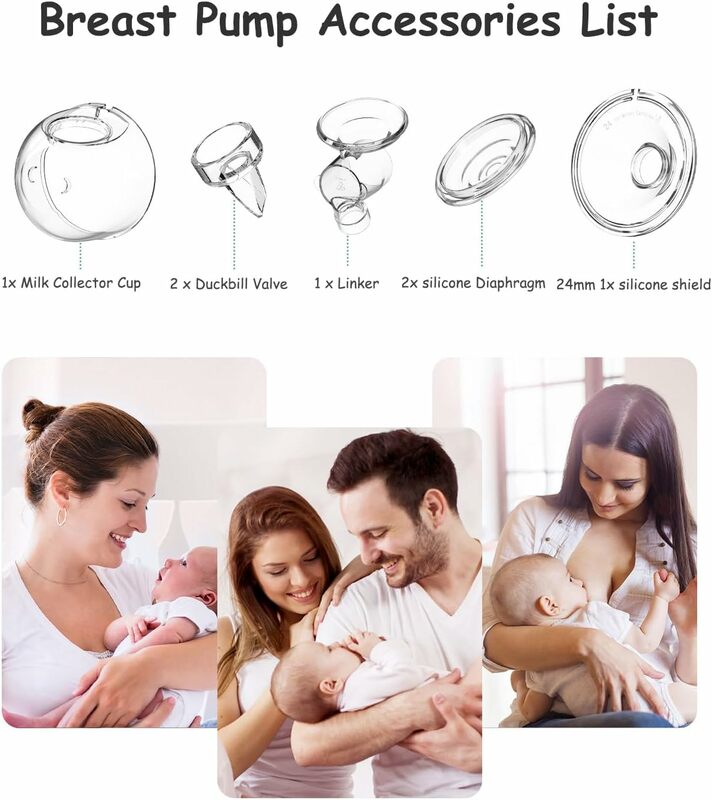 Wearable Breast Pump Accessories Silicone Flanges Breast Shield Valve Diaphragm Linker Collection Cup for S9 S10 S12
