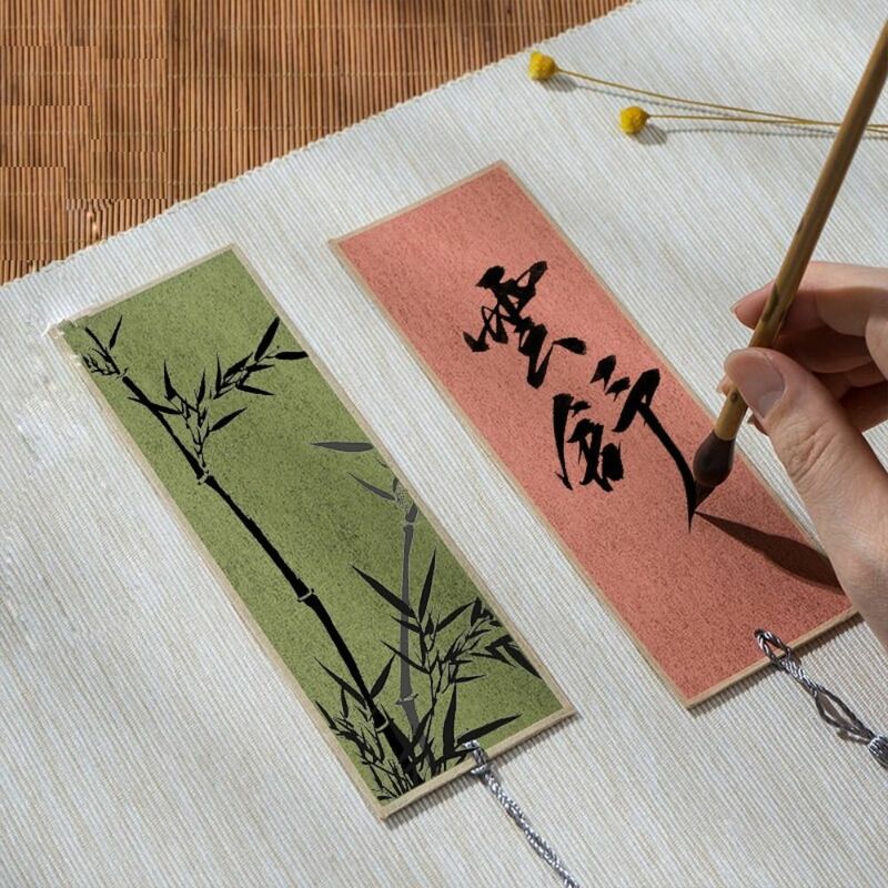 Tag Message Card Gift Stationery Page Markers Bookmarkers with Tassels Blank Bookmarker Calligraphy Paper DIY Reading Marker