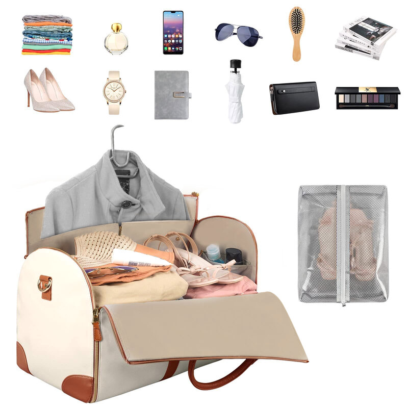 2024 модная Большая складная сумка для хранения из искусственной кожи, Женская вместительная сумка для багажа, Многофункциональный органайзер для путешествий, спорта, улицы