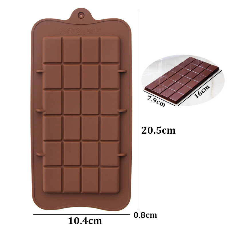 Chocolate Bar Candy Mold Waffle Silicone Mould Baking Tool