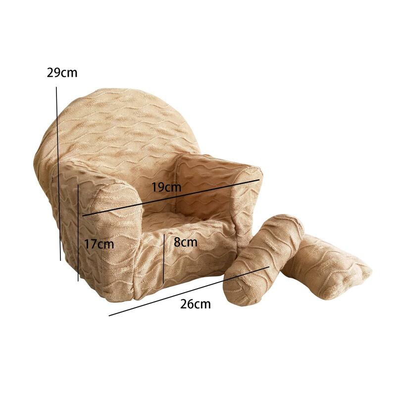 Posing Sofa Set Baby Photo Props Cushion Pillow Set Skin Friendly for Baby Gray