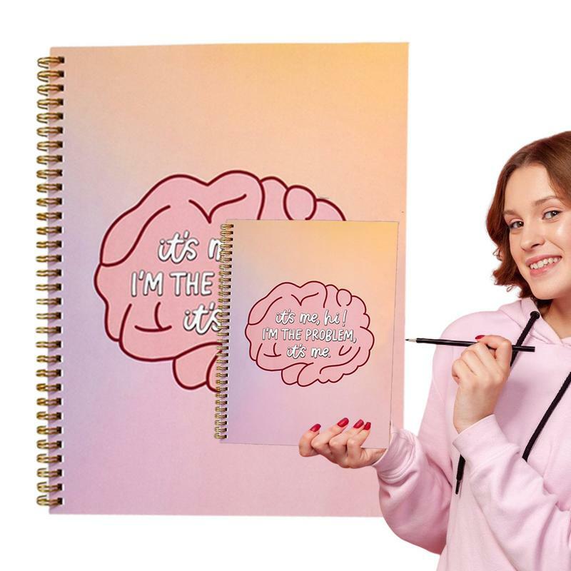 Jurnal Kesehatan sehari-hari Notebook perawatan diri kesehatan Mental Agenda perawatan diri untuk meditasi kesehatan Mental berpikir positif pribadi