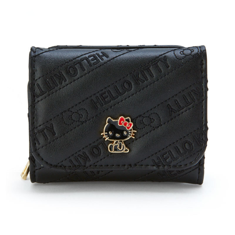 Hello Kitty dompet kulit PU wanita, kantung koin dapat dilipat kartun pendek/panjang kasual