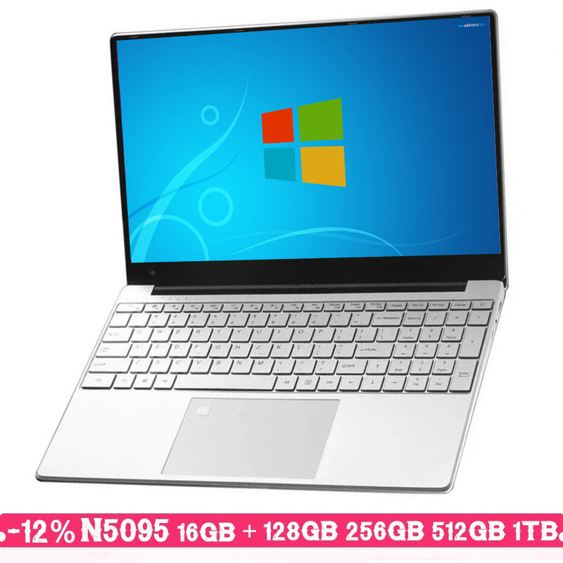 QMDZ 15.6-calowy ekran IPS 16GB RAM 256GB 512GB 1TB 2TB SSD Intel Celeron N5095 Business Netbook Windows 10 11 Gaming Laptop