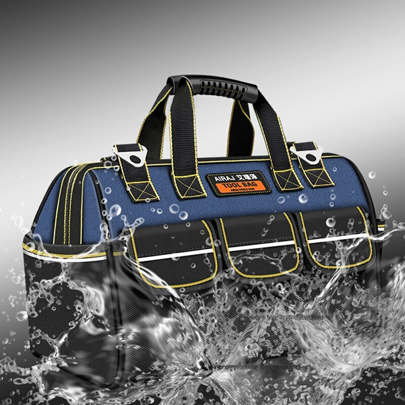 AIRAJ tas perkakas Multi-Function1680D kuat kain Oxford tas tukang listrik tahan air banyak saku tas penyimpanan antijatuh