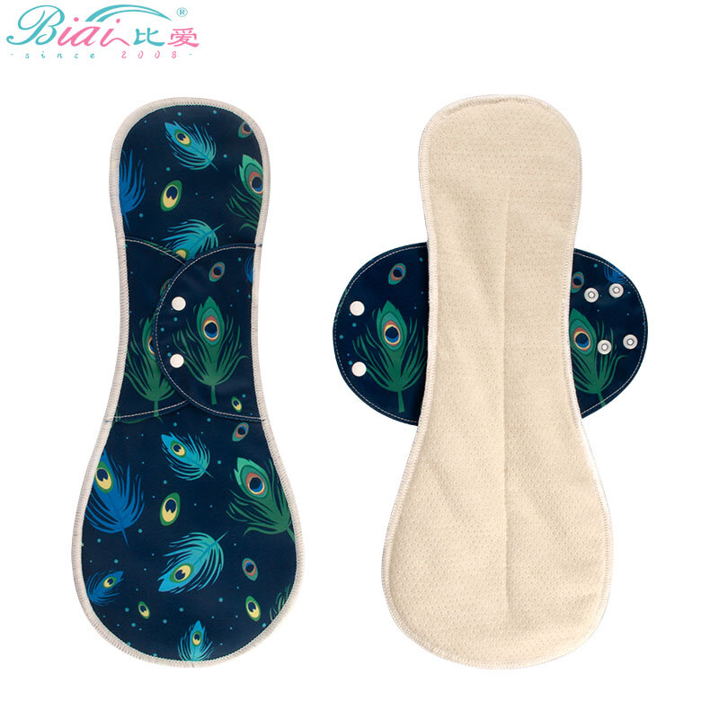 BIAI 3PCS Anti-bacterial Nursing Pad High Water Absorption Menstrual Pads Reusable Sanitary Napkin For Women Lady 16*38cm
