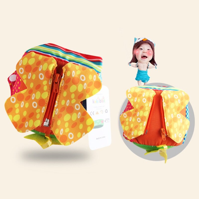 Babydoek druk vierkante bal speelgoed knop schoenen vetersluiting aankleden basisvaardigheden speelgoed dropshipping