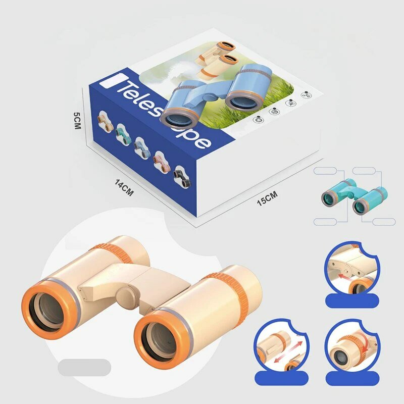 Hd Binoculars Detachable Spliced Mono-Binoculars Convert 10x Focus Children's Outdoor Exploration Science Education Physics Toys