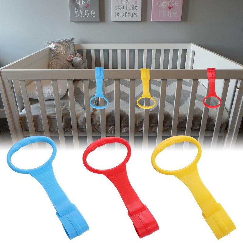 Bed Accessories Pull Ring for Playpen Cognition Solid Color Plastic Stroller Toy Ring Baby Crib Hooks Playpen