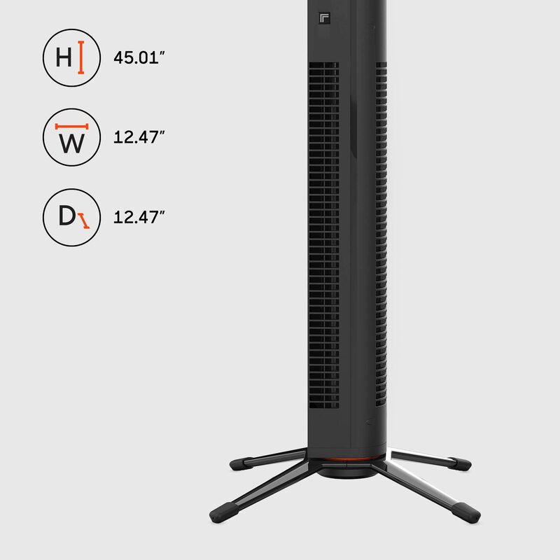 42 Airbar Tower Fan with Remote Control, Black
