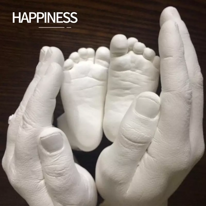แม่พิมพ์พิมพ์รูปเท้า3D สำหรับพิมพ์ปูนปลาสเตอร์ของเด็กทารกชุดงานหล่อด้วยมืออุปกรณ์งานแต่งสำหรับการตกแต่งบ้านของขวัญ