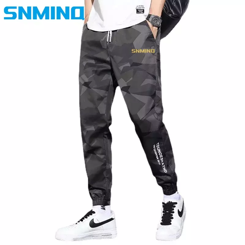 2024 Summer Fishing Pants Men's Outdoor Bicycle Breathable Quick Drying Pants Camping Ice Silk Sports Mountaineering Pants