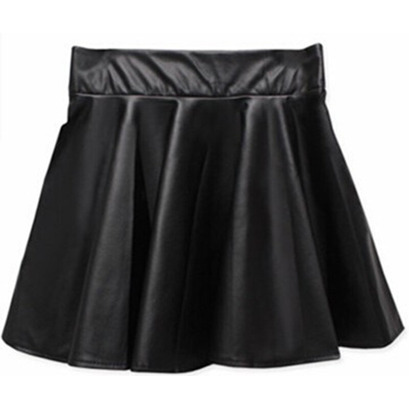 Minifalda plisada de piel sintética para mujer, falda de verano para Cosplay, ropa de discoteca, colegiala