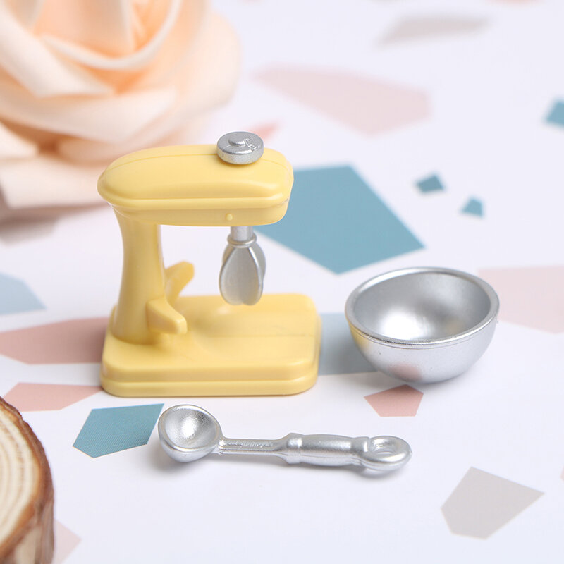 Rumah boneka mainan miniatur dapur, miniatur Mixer Mini dekorasi dapur