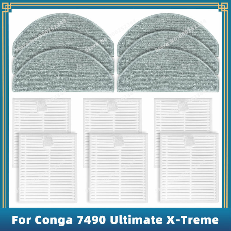 Conga 7490 Ultimate X-Treme 호환, 7490 Ultimate Genesis 교체 예비 부품 액세서리, 걸레 천 필터