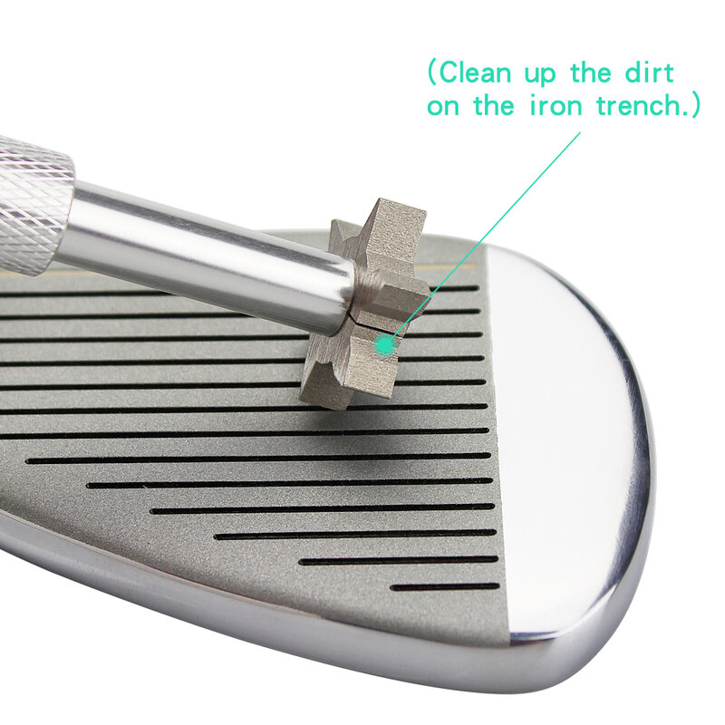 Afilador de ranura de Golf, herramienta de limpieza de afilado de cuña, agujero de cordón de cola de hoja en U V, diseño antideslizante, corte de cuña de aleación, suministros de Golf