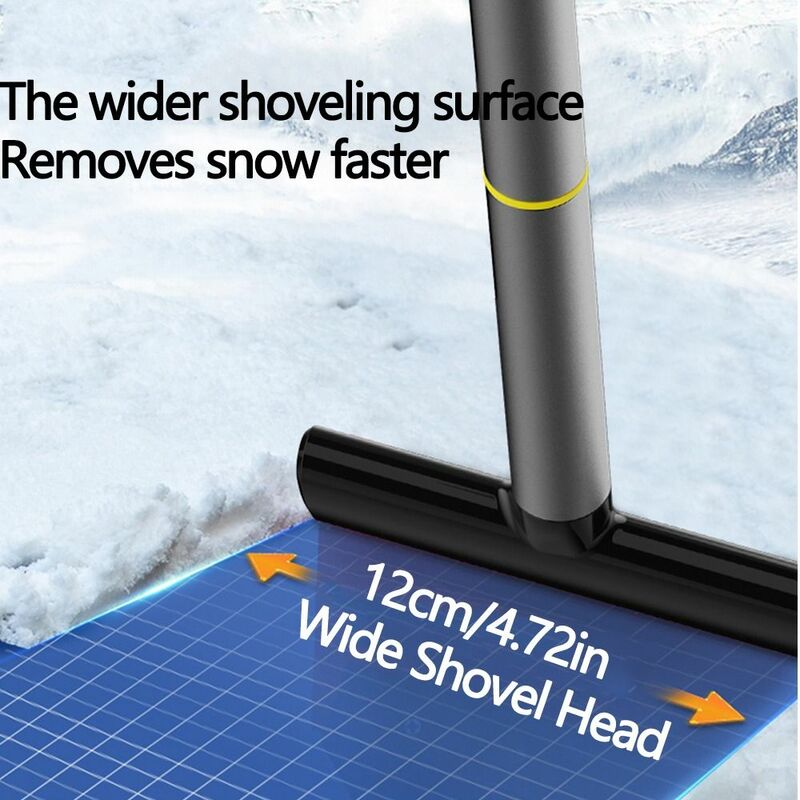 Alloy Car Snow Shovel Multifunctional Portable 2 in 1 Ice Breaker Scratch Free Telescopic Car Windshield Ice Scraper Defrosting