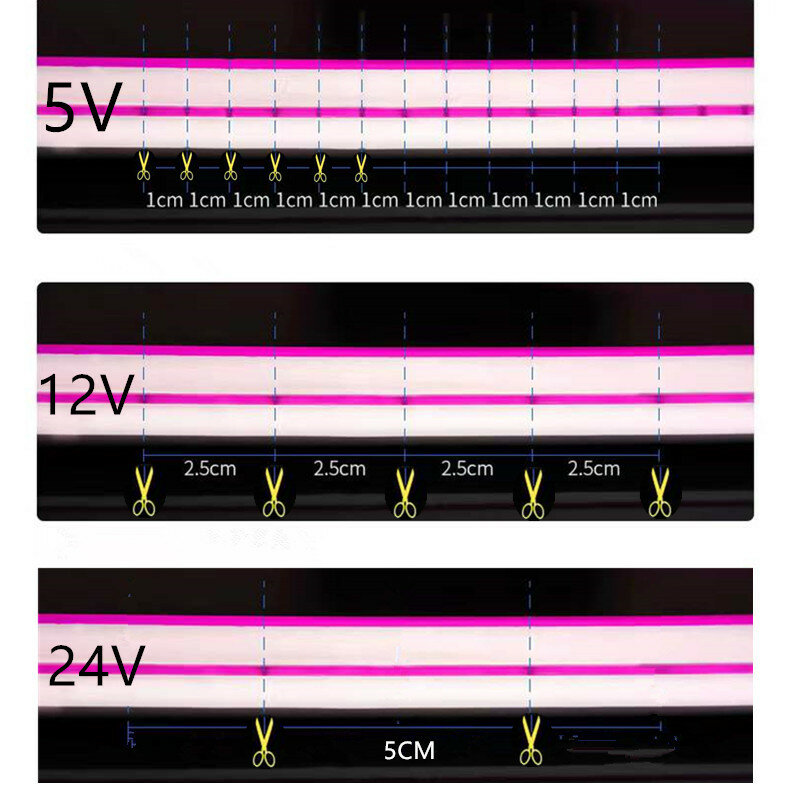 5V 12V 24V Lampu Neon Strip Led Pita Fleksibel Tahan Air Tali Silikon Tabung Bar 6Mm Sempit DIY Liburan Natal Dekorasi Cahaya DC