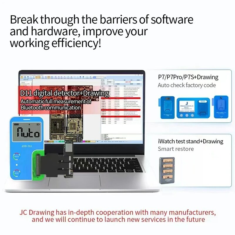 Diagrama de dibujo de mantenimiento inteligente JCID JC, mapa de bits para iPhone, iPad, circuito Android, diagrama integrado