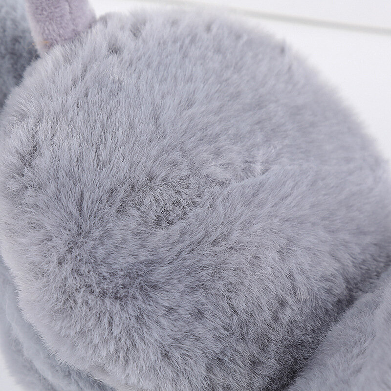 겨울용 무작위 스타일 만화 작은 토끼 별 귀마개, 따뜻한 조절식 어린이 귀마개, 접이식 및 간편한 휴대, 1 개