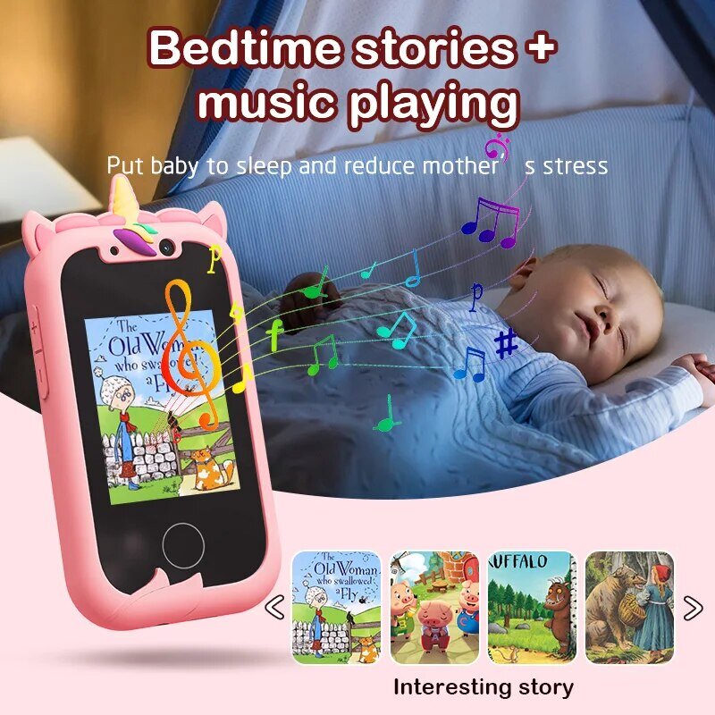 Kinder Smartphone Kamera Spielzeug Touchscreen Lernspiel zeug für 3-12 Jahre alte Jungen Mädchen Telefon MP3-Player Weihnachten Geburtstags geschenke
