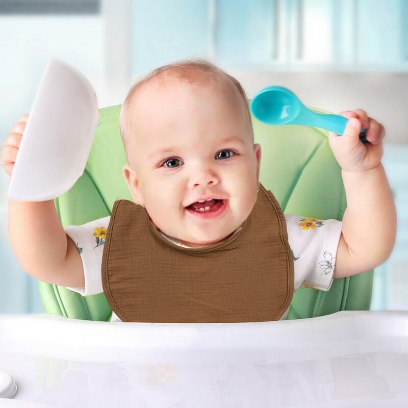 Baberos de algodón suave para bebé, Baberos ligeros para la piel, Unisex, niños y niñas