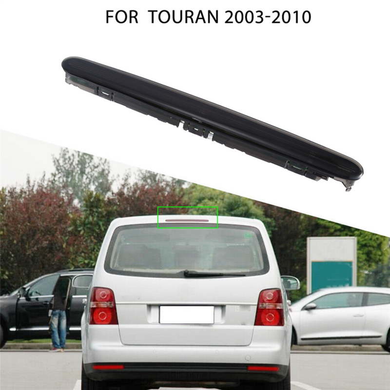 Luz de freno de parada trasera para coche, LED central gris ahumado para VW Touran 2003-2010